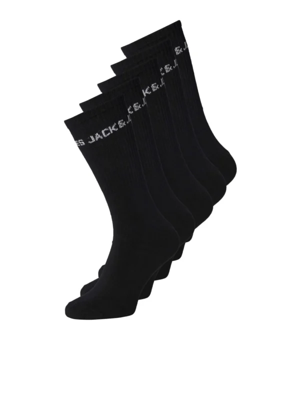 Jack & Jones - Pack 5 calcetines negro